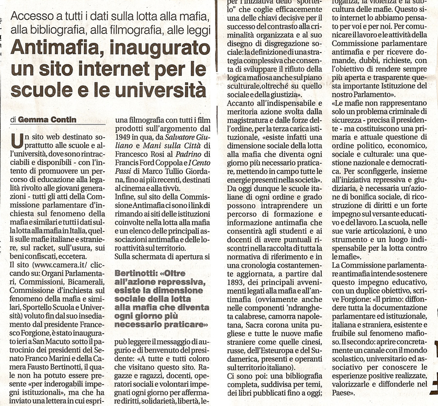 Sito internet per scuola e università