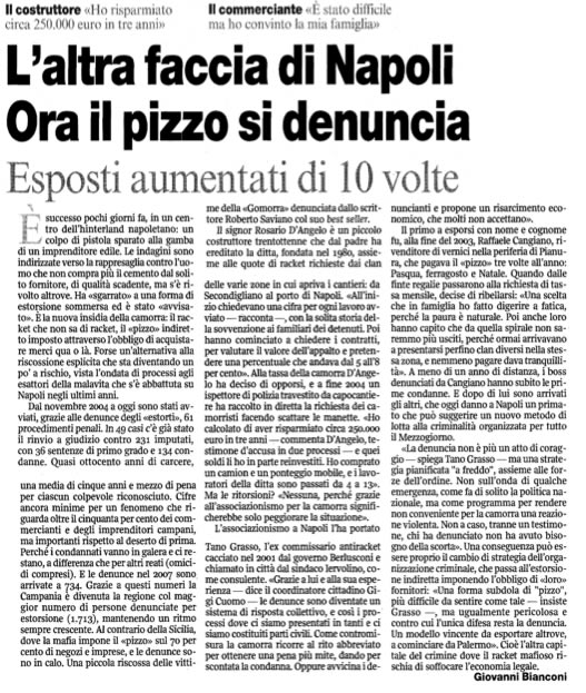 L’altra faccia di Napoli: ora il pizzo si denuncia