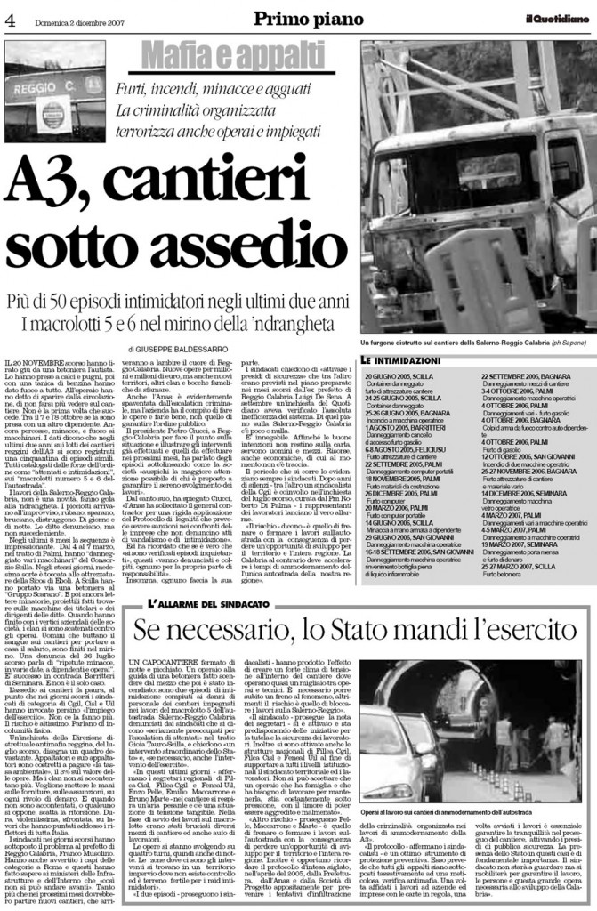 Cantieri sotto assedio