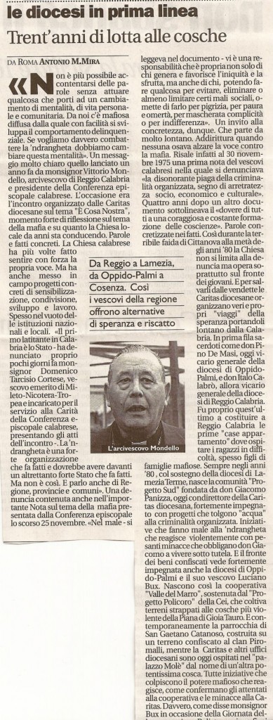 Trent'anni di lotta alle cosche