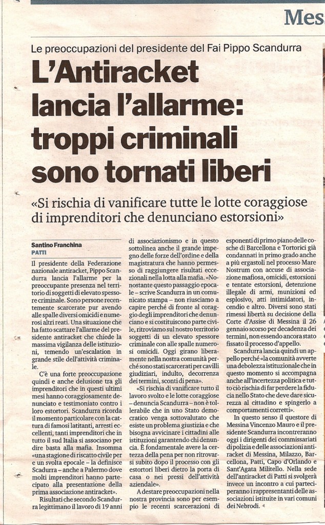 L'Antiraket lancia l'allarme
