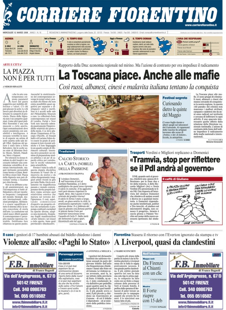La Toscana piace, anche alle mafie