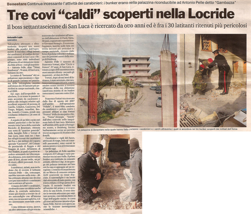 Tre covi "caldi" scoperti nella Locride