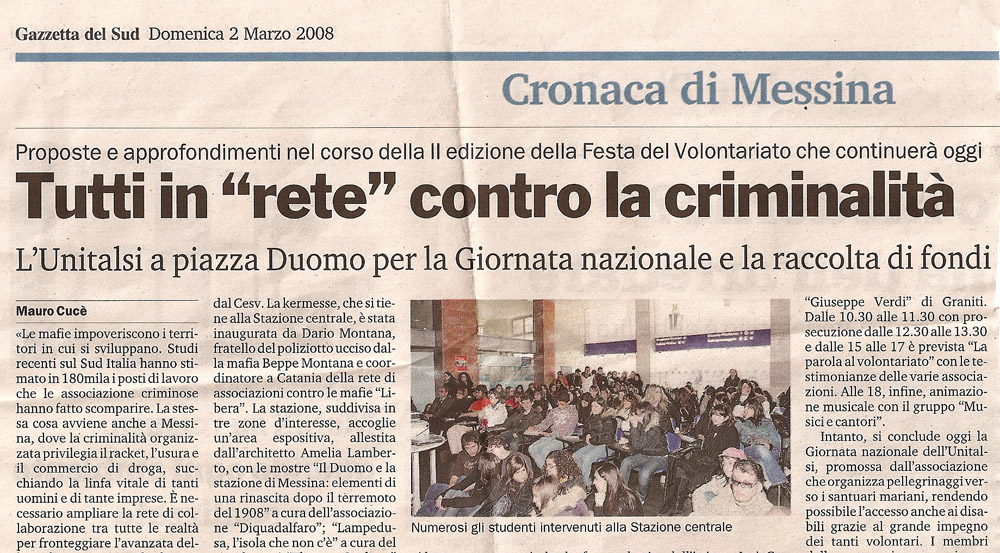 Tutti "in rete" contro la criminalità