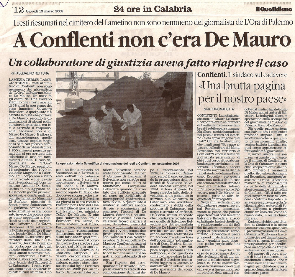 A Conflenti non c'era De Mauro