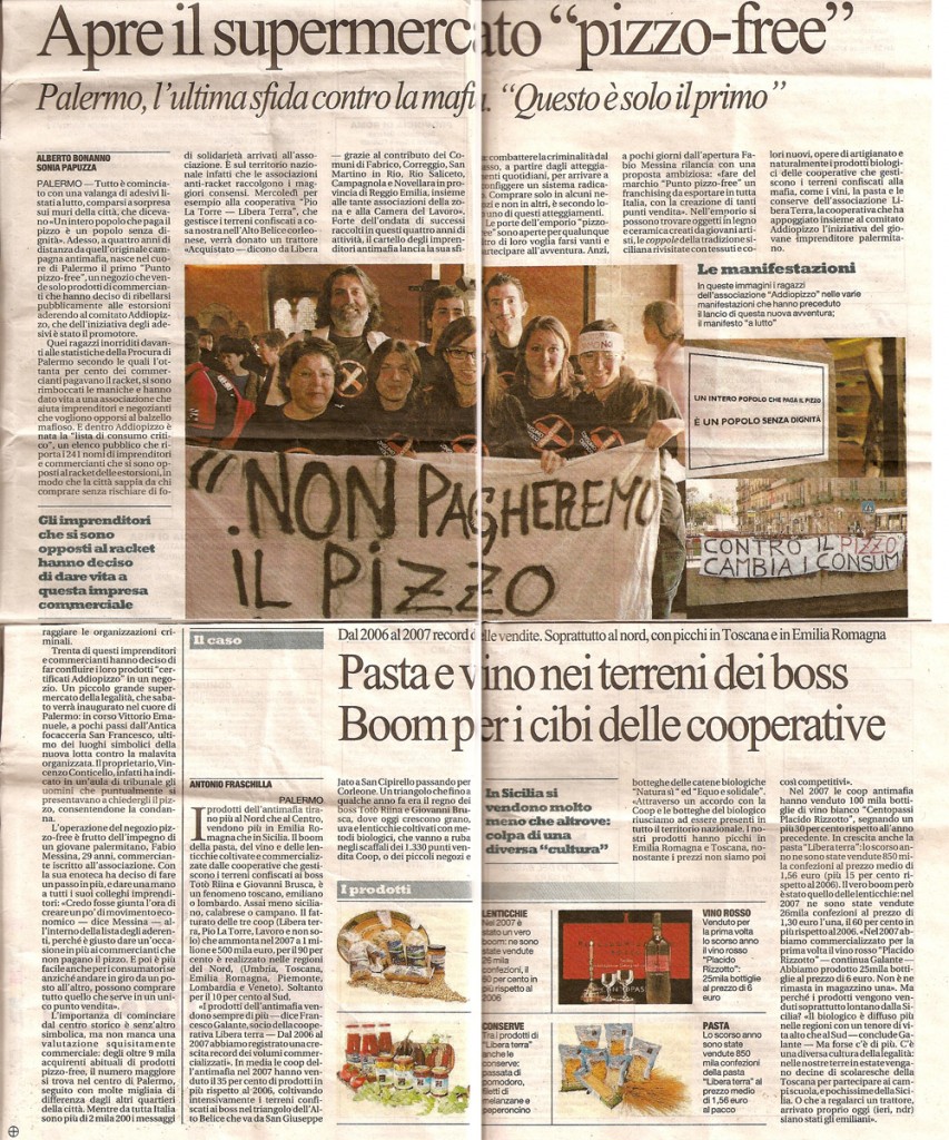 Apre il supermercato "pizzo free"