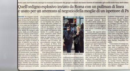 Quell'ordigno esplosivo inviato a Roma con un pullman di linea e usato per un'attentato