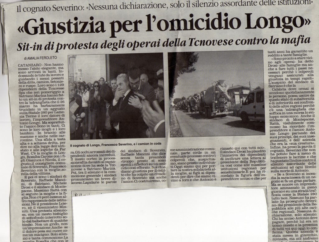 Giustizia per omocidio Longo