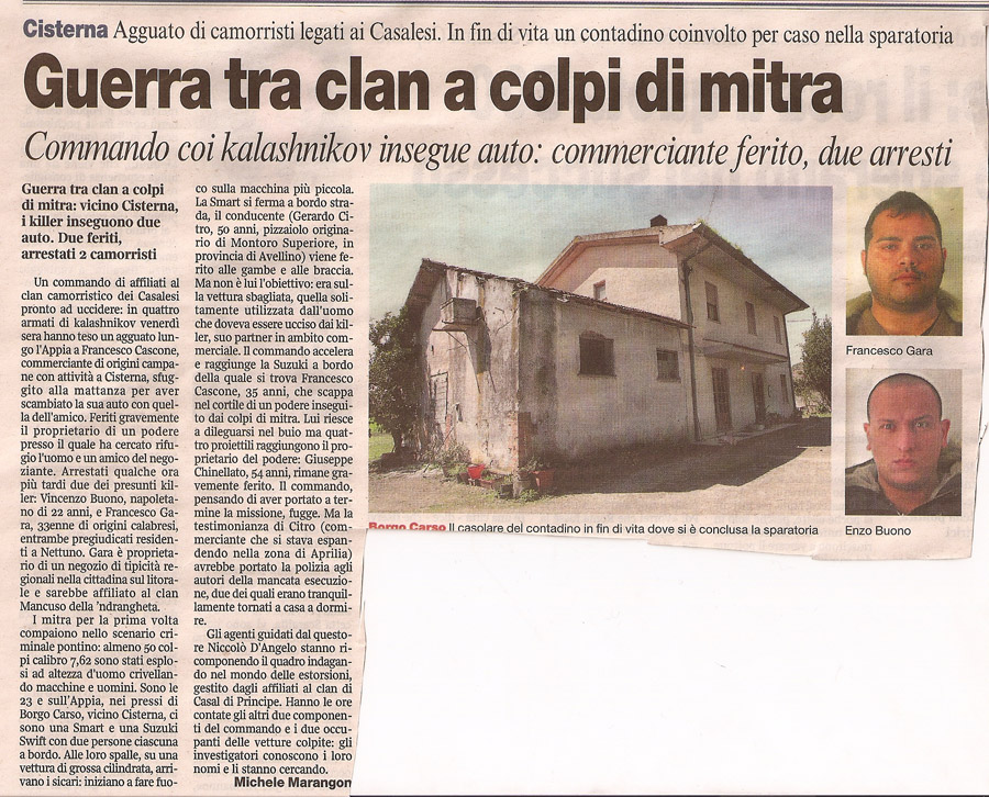 Guerra tra clan a colpi di mitra