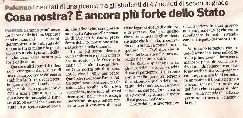 Cosa nostra? Ancora più forte dello Stato