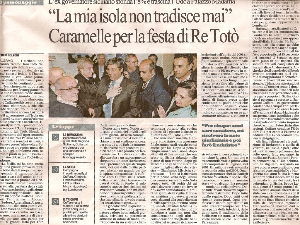 "La mia isola non tradisce mai" Caramelle per la festa di Re Totò
