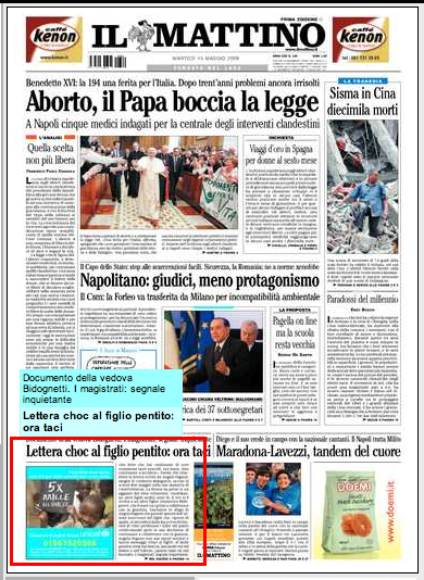 Il Mattino, 13 maggio