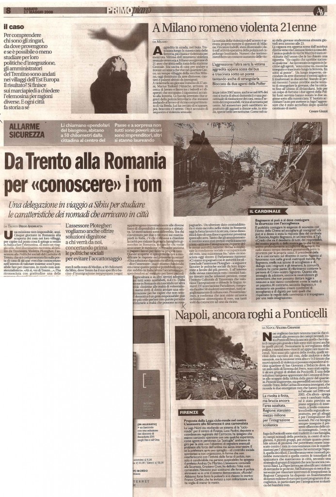 Da trento alla Romania per 'conoscere' i rom