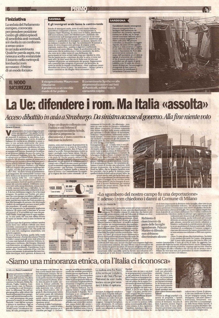 La Ue: difendere i rom, ma l'Italia assolta