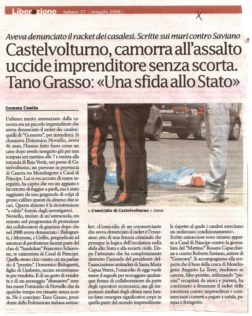 Castelvolturno, camorra all'assalto uccide imprenditore senza scorta