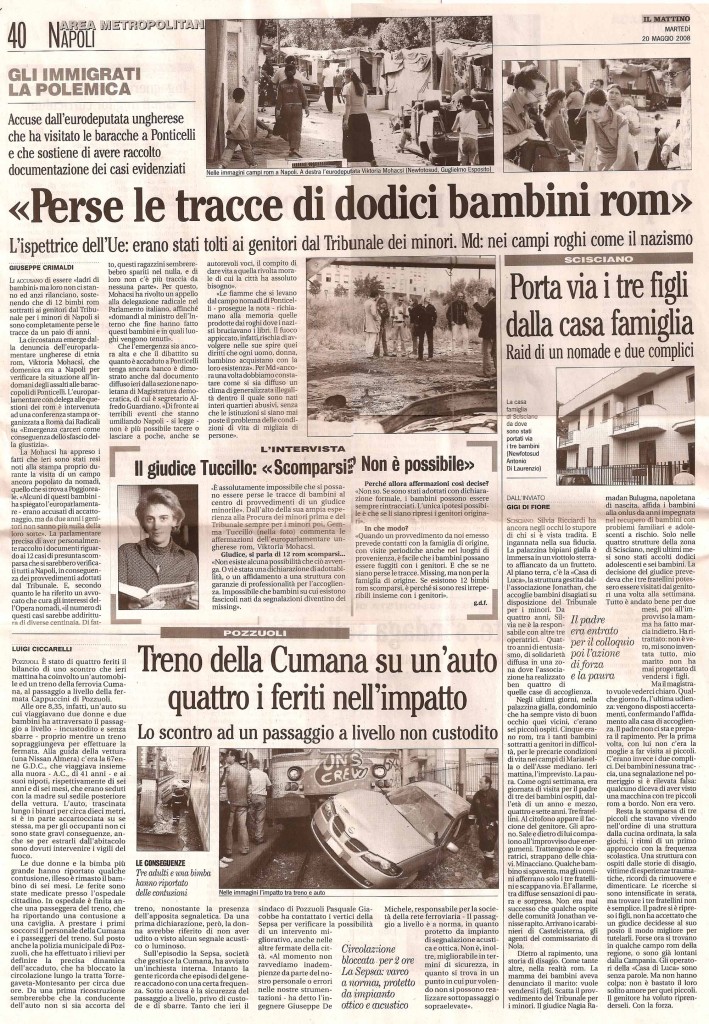 «Perse le tracce di dodici bambini rom»