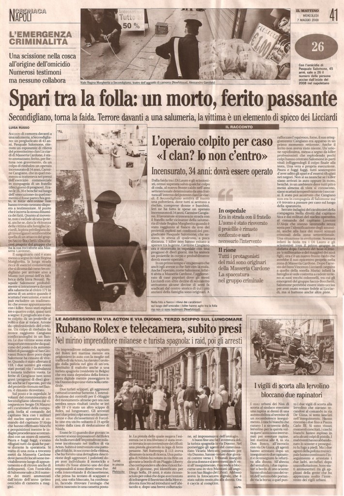 Spari tra la folla: un morto, ferito passante