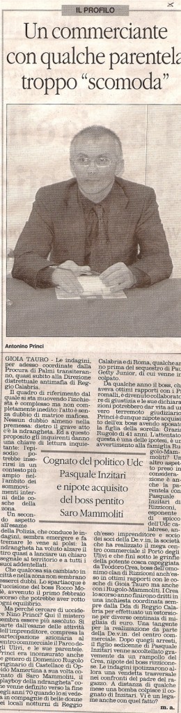 Un commerciante con qualche parentela troppo 'scomoda'