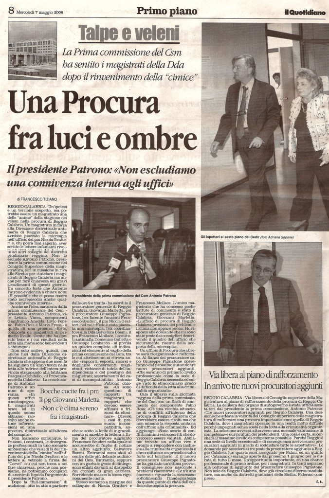 Una Procura fra luci e ombre