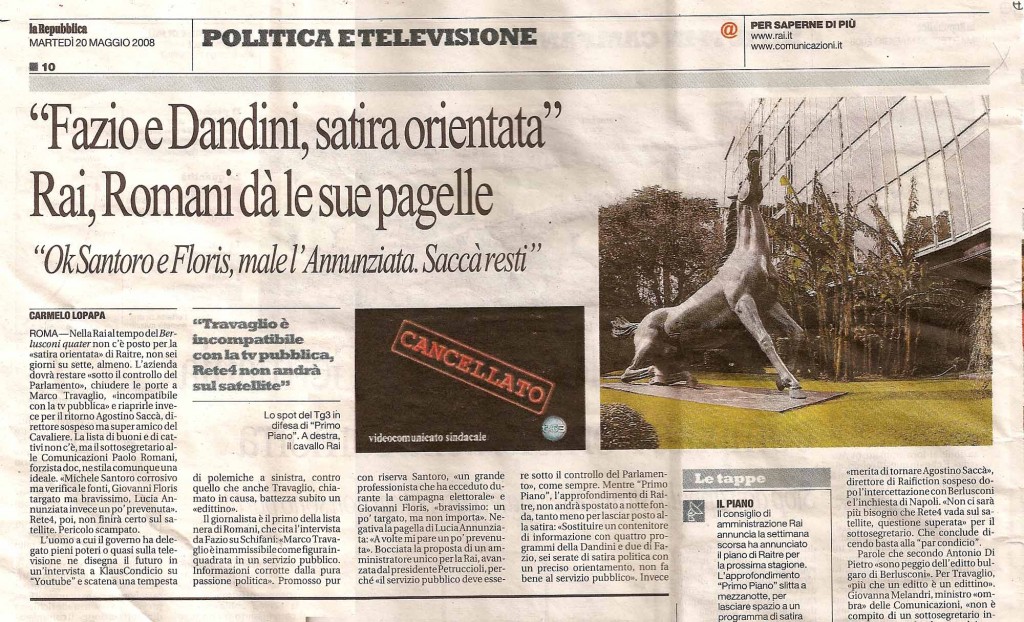 'Fazio e Dandini' satira orientata' Rai, domani dà le sue pagelle