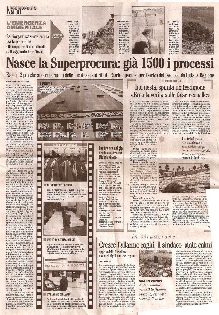 Nasce Superprocura: già 1500 i processi