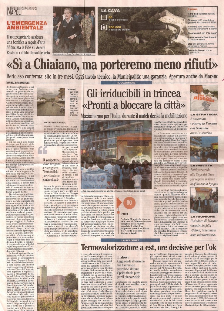 «Si a Chiaiano, ma porteremo meno rifiuti»