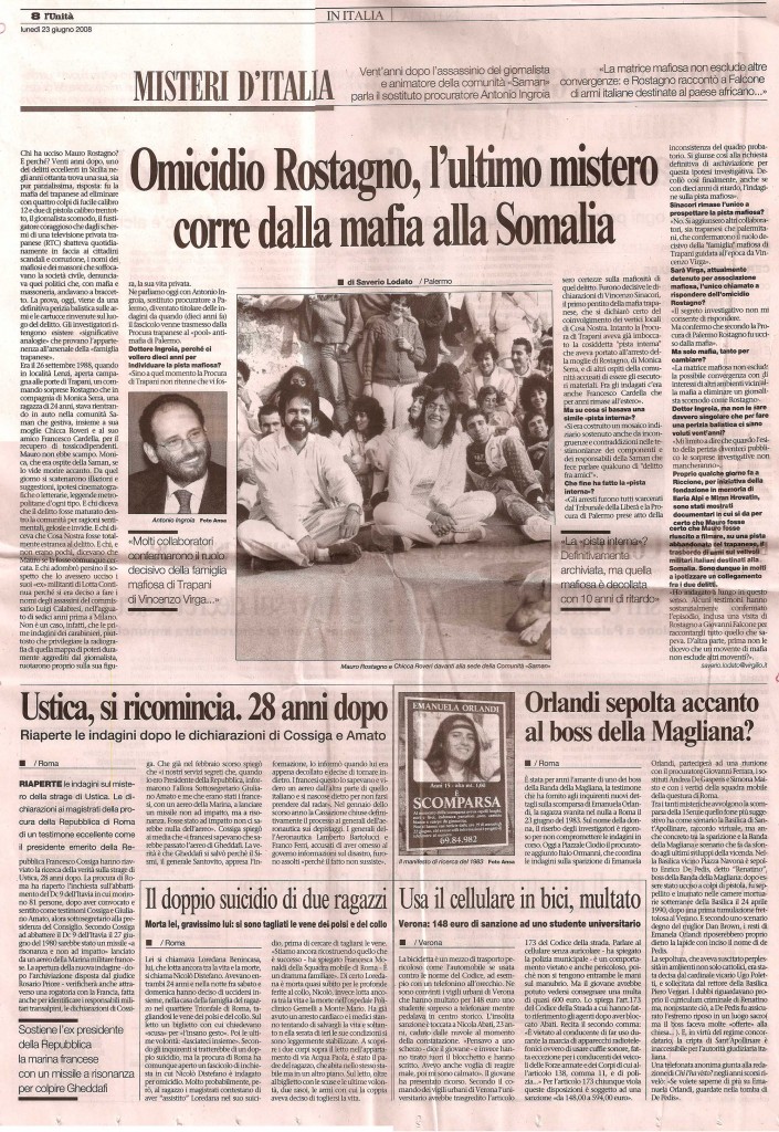 Omicidio Rostagno: l'ultimo mistero corre dalla mafia alla Somalia