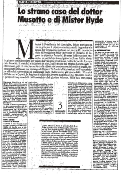 Narcomafie, articolo di Riolo del