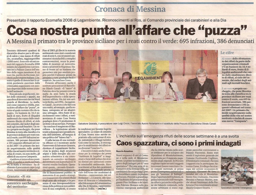 Cosa nostra punta all'affare che "puzza"