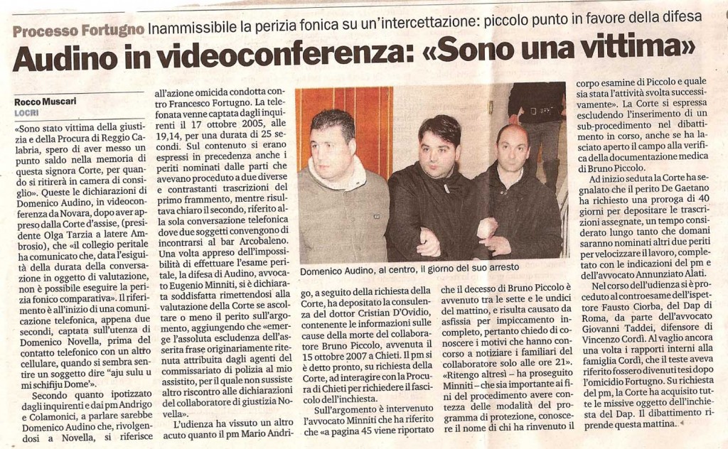 Audino in videoconferenza: "Sono una vittima"