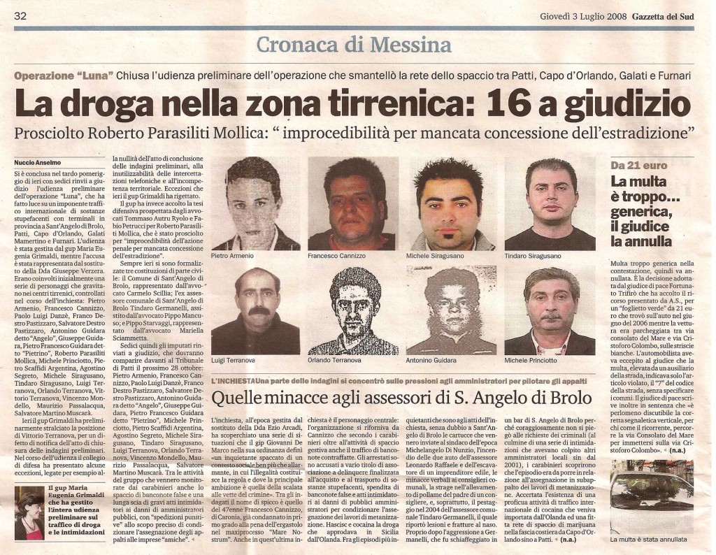 La droga nella zona tirrenica: 16 a giudizio