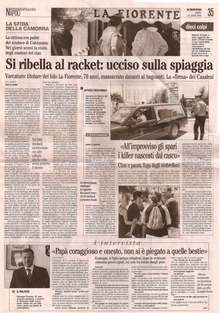 Si ribella al racket: ucciso sulla spiaggia