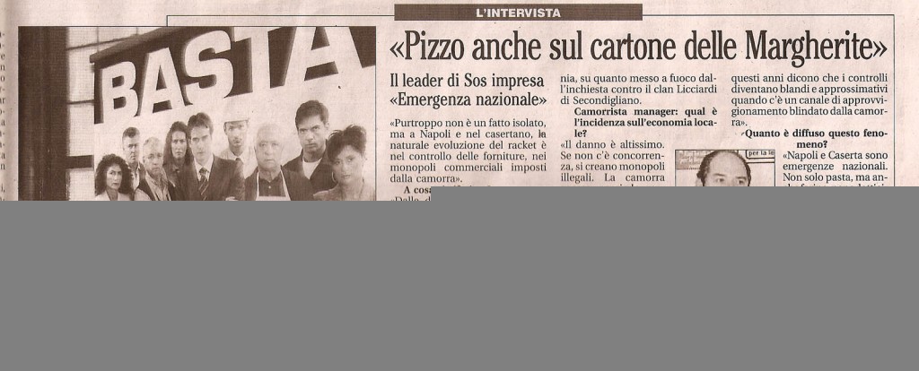 "Pizzo anche sul cartone delle Margherite"