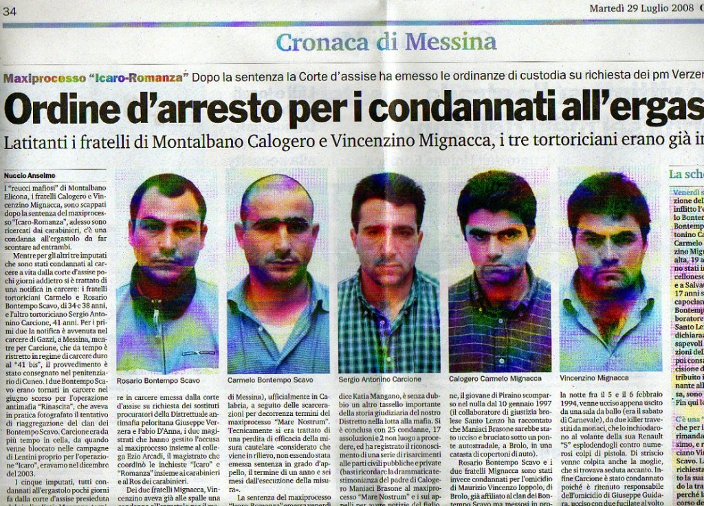 Cinque ordini di arresto per i condannati all'ergastolo