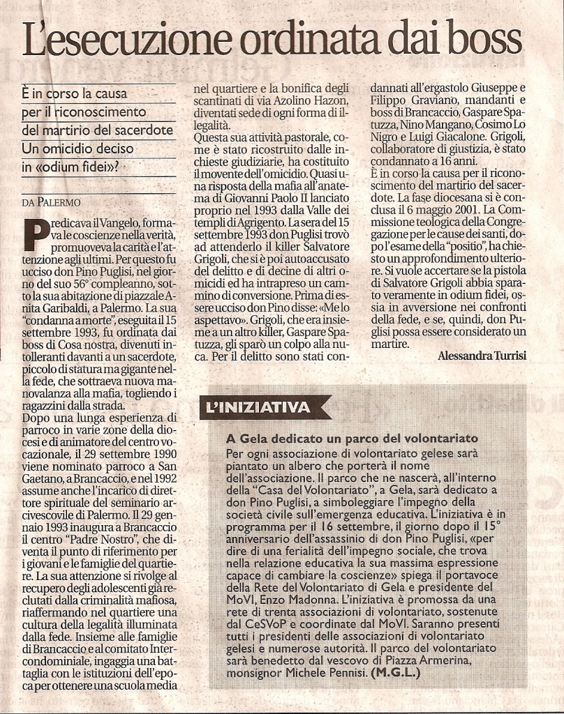L'esecuzione ordinata ai boss