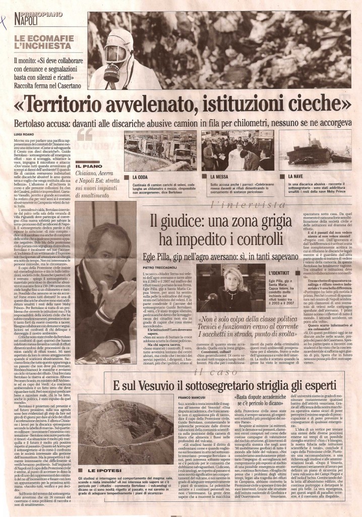 "Territorio avvelenato, istituzioni cieche"