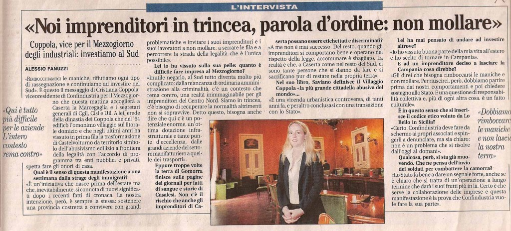 "Noi imprenditori in trincea, parola d'ordine: non mollare"