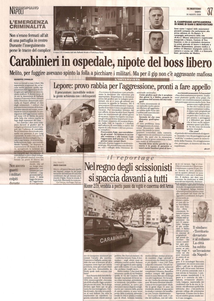 Carabinieri in ospedale, nipote del boss libero