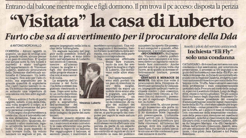 "Visitata" la casa di Luberto