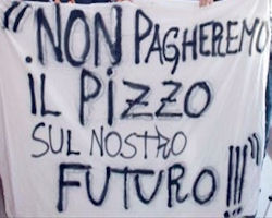 Striscione antipizzo