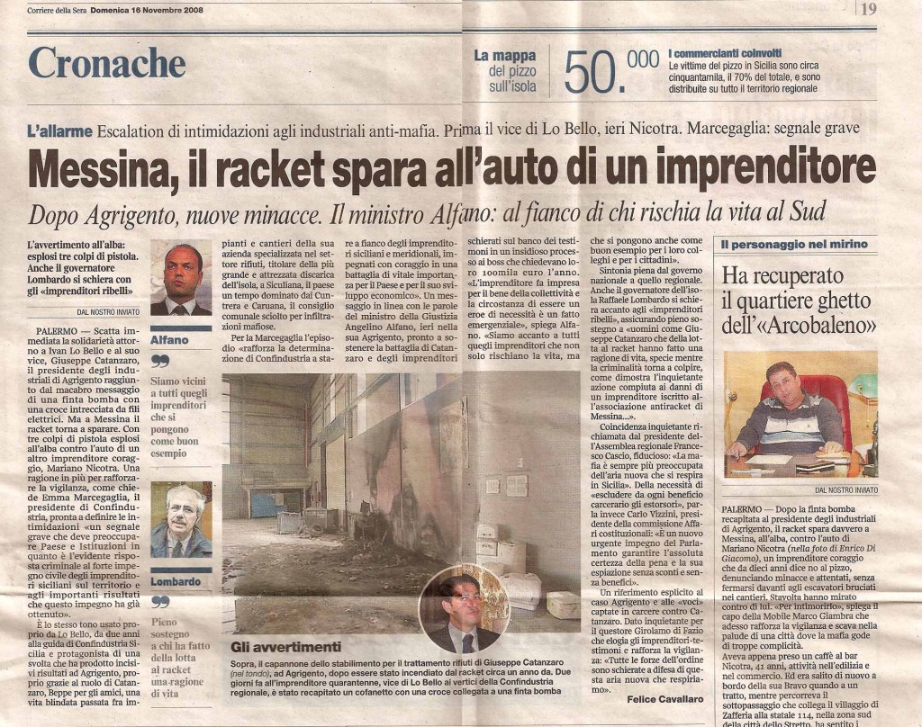 Messina, il racket spara all'auto di un imprenditore