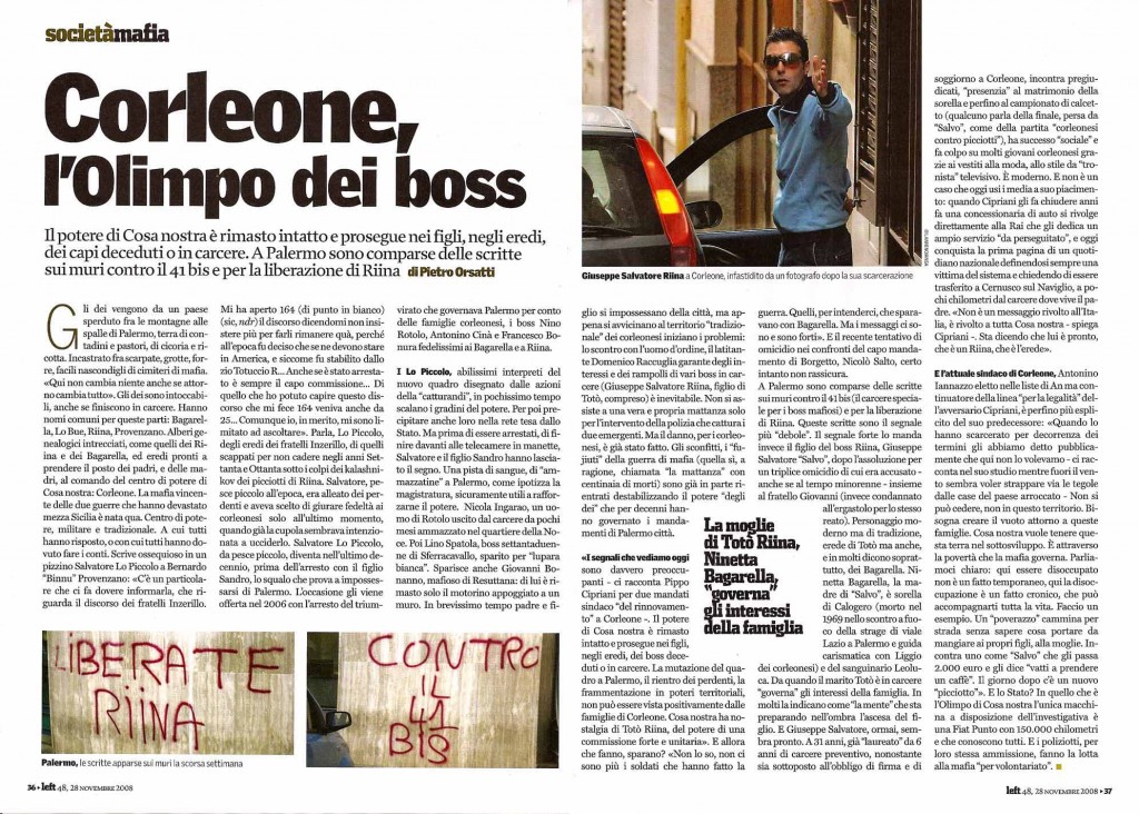 Corleone, l'Olimpo dei boss