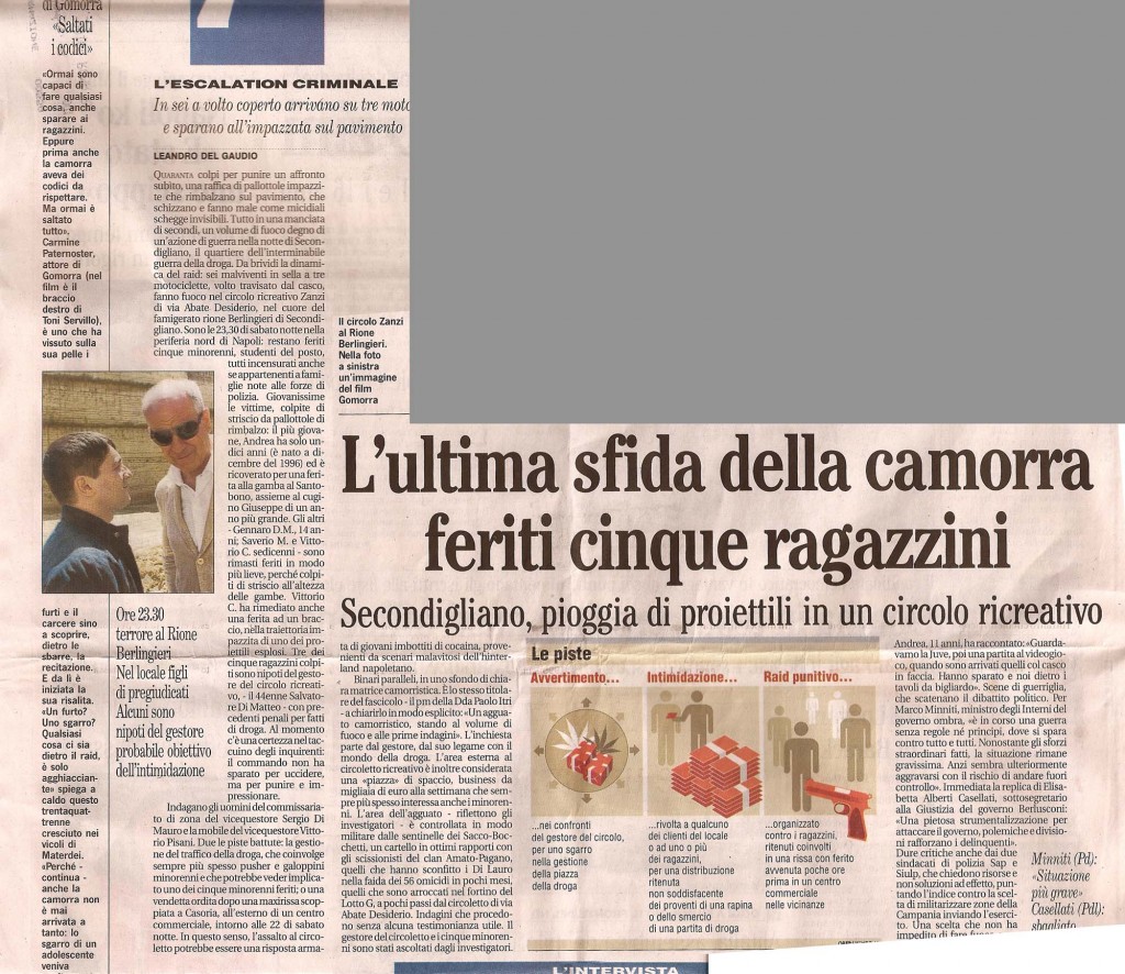 L'ultima sfida della camorra, feriti cinque ragazzini