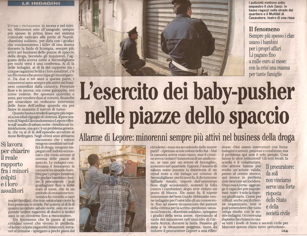L'esercito dei baby pusher nelle piazze dello spaccio
