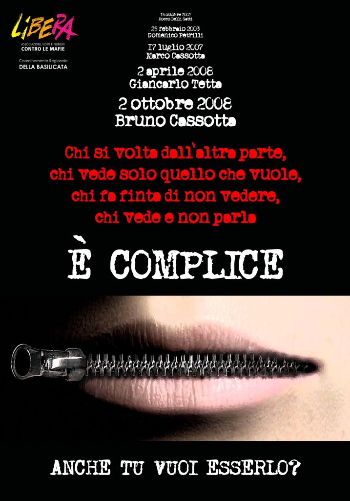Il manifesto di Libera Basilicata