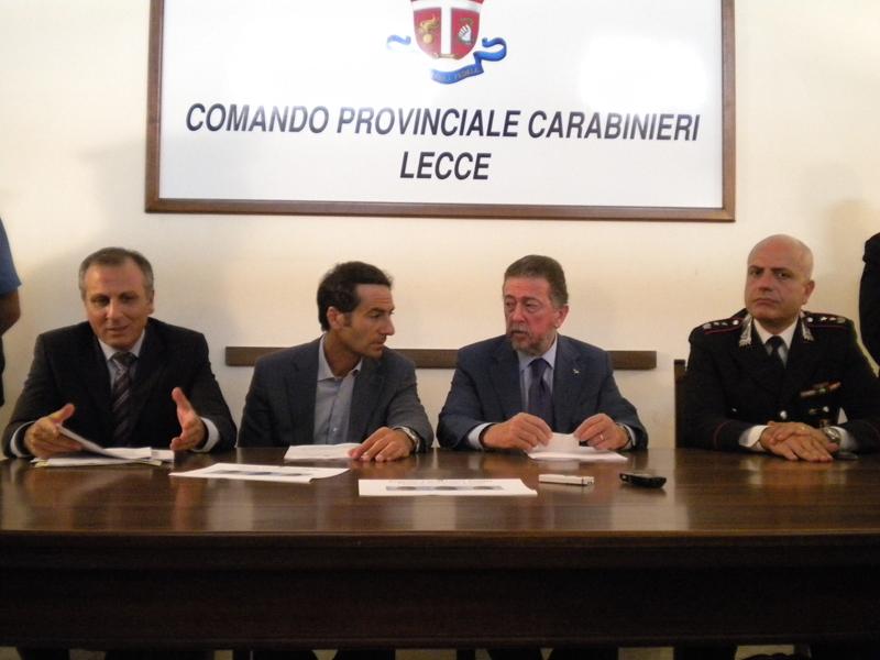 Conferenza stampa degli arresti a Lecce