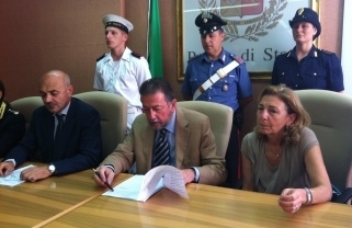 Un momento della conferenza stampa