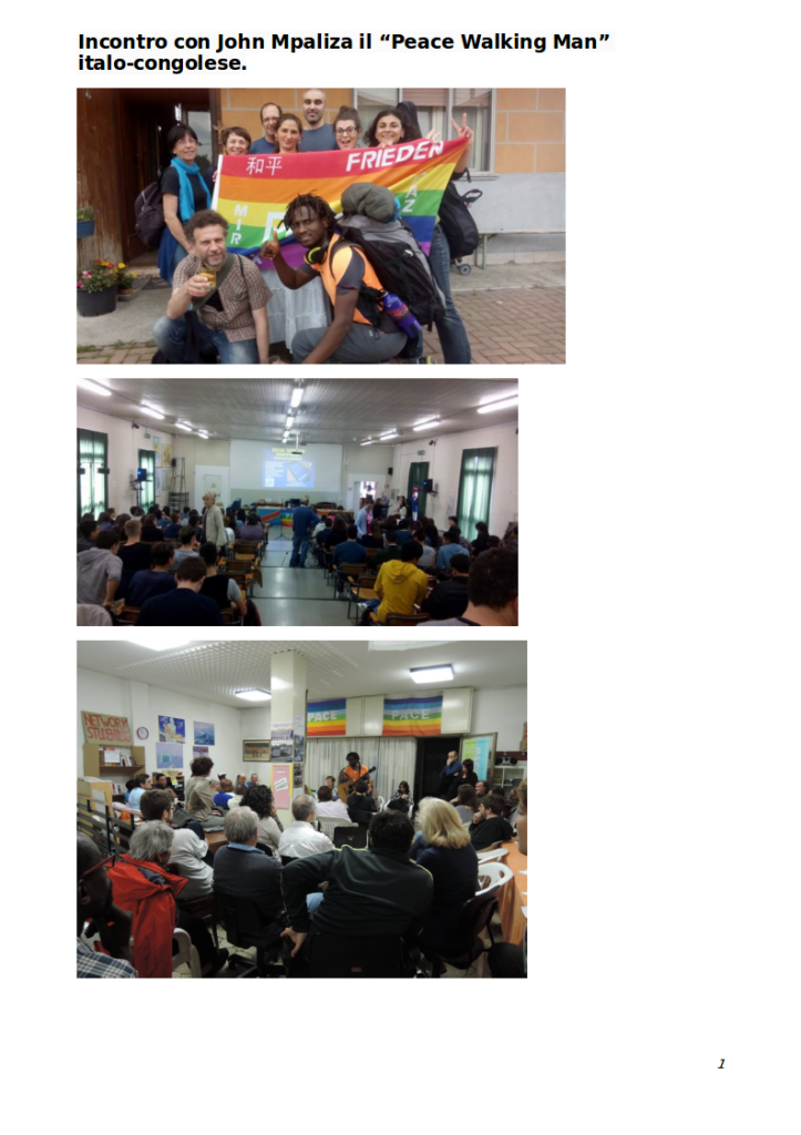 Incontro con John Mpaliza, 4 maggio