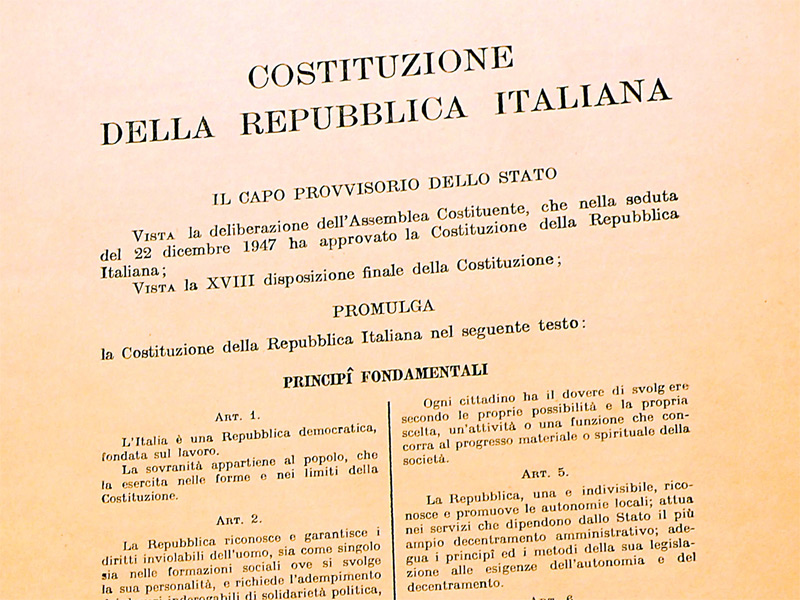 Costituzione repubblica italiana