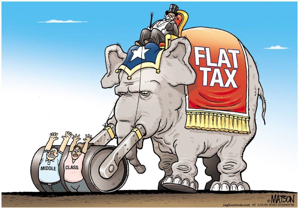 Flat tax cartoon